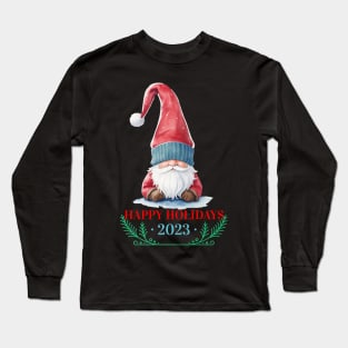 Christmas cute gnome 2023 Long Sleeve T-Shirt